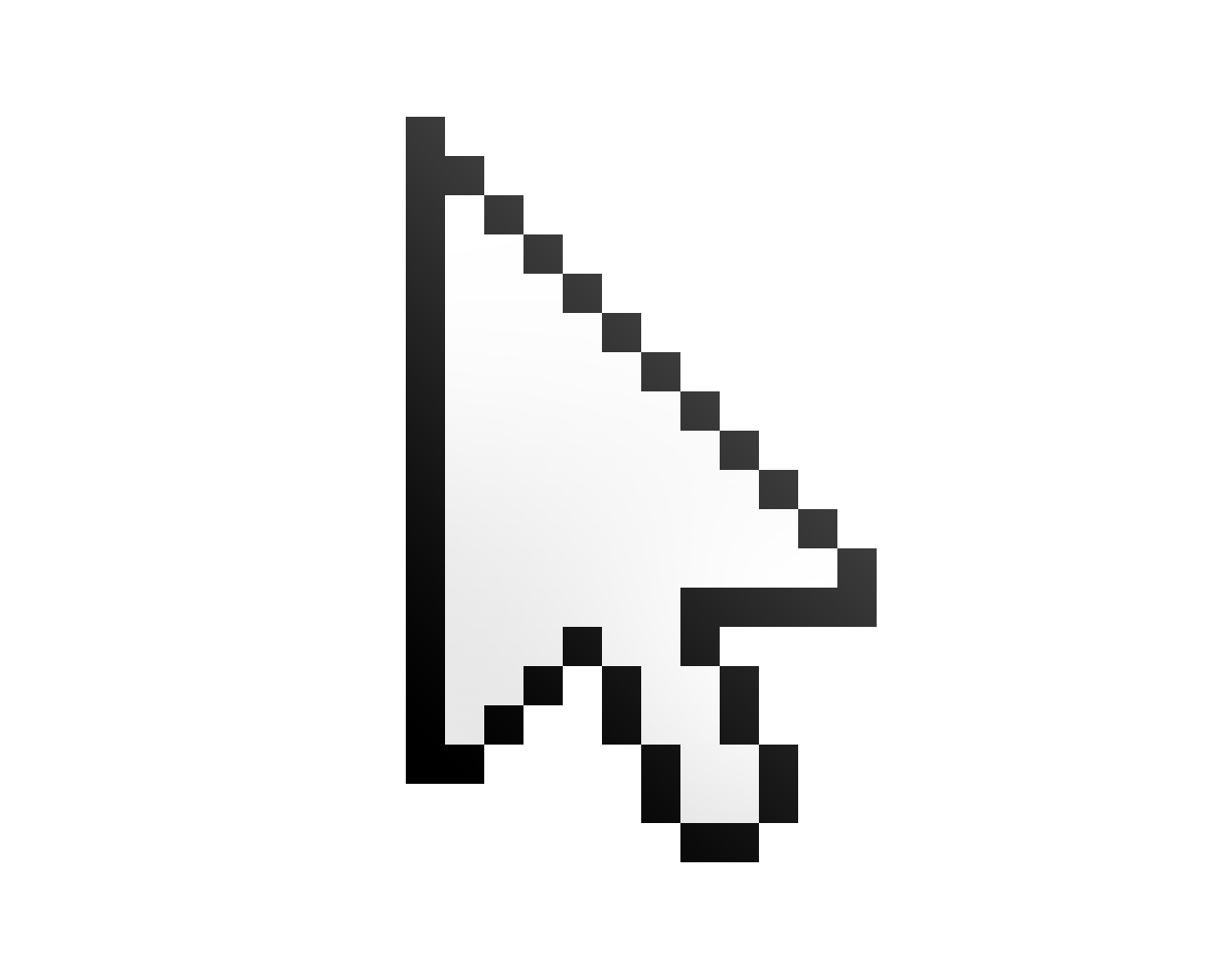 The Mouse Pointer is a white arrow on the Laptop's screen.